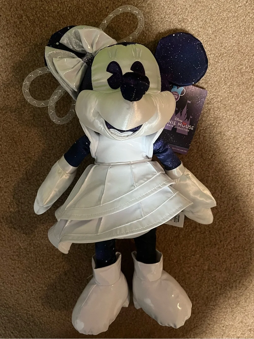 The Main Attraction Disney Minnie Mouse Space Mountain Plush 🤍💜🤍